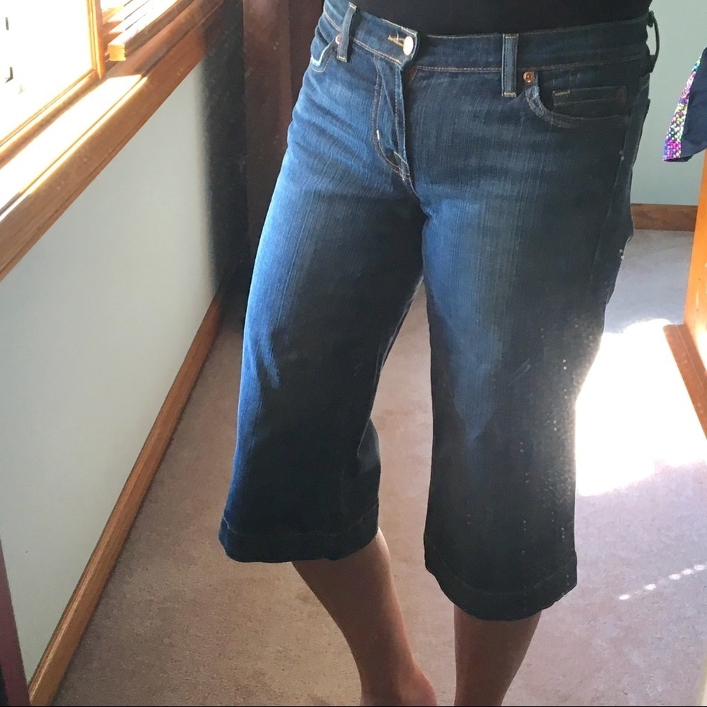 David Kahn Cropped Dark Wash Jeans Size 26 - Picture 3 of 7